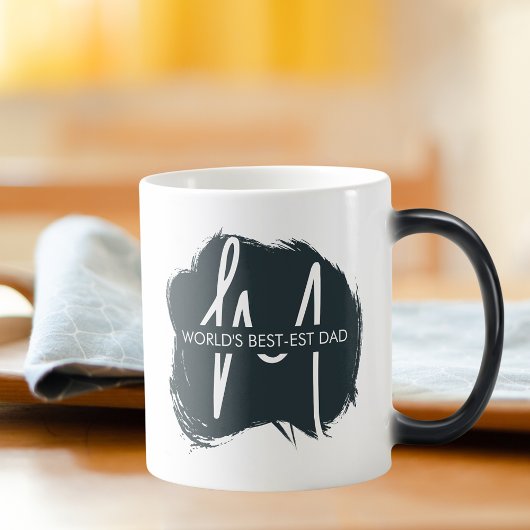 Monogram World's Best Vater Quote Typografie Verwandlungstasse