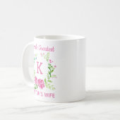 Monogram World's Phantastischste Pastor's Ehefrau  Kaffeetasse (Vorderseite Links)