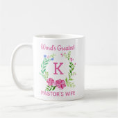 Monogram World's Phantastischste Pastor's Ehefrau  Kaffeetasse (Links)