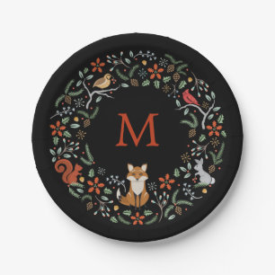 Monogram-Wraath-Papiertafel Pappteller