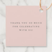 Monogram Wreath Baby Shower Geschenkanhänger (Rückseite)