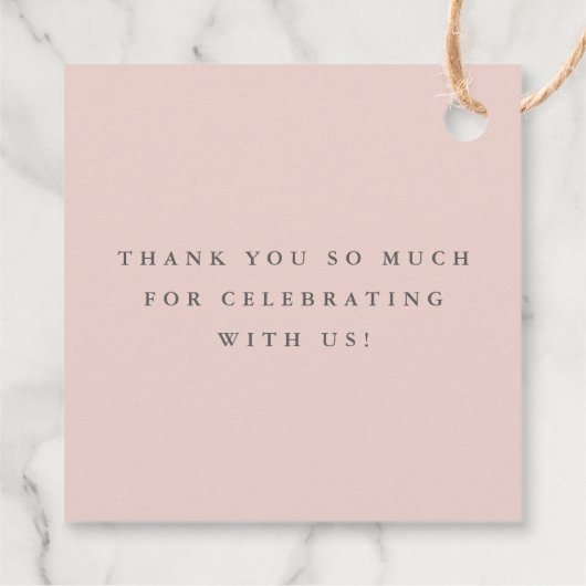 Monogram Wreath Baby Shower Geschenkanhänger (Rückseite)