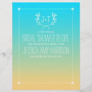 Monogram Wreath Beach Ombre Brautparty Divider