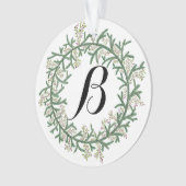 Monogram Wreath Christmas Ornament (Vorderseite)