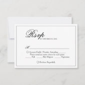Monogram Wreath Elegant Wedding RSVP Karte (Vorderseite)