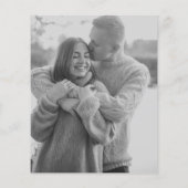 Monogram Wreath Foto Hochzeitseinladung (Rückseite)