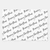 Monogram Wreath Frohe Weihnachtsfeiertage Wrapping Geschenkpapier Set (Vorderseite 3)