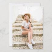 Monogram Wreath One Foto Graduation Party Einladung (Rückseite)