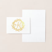 Monogram Wreath Vielen Dank Folienkarte (Anzeige)