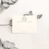 Monogram Wreath Wedding Advice Cards | Twig Hinweiskarte