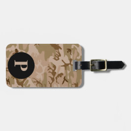 Monogram Wüste Militärische Camouflage Camouflage  Gepäckanhänger