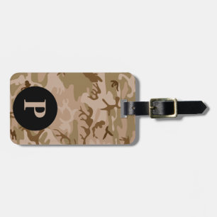 Monogram Wüste Militärische Camouflage Camouflage  Gepäckanhänger