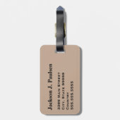 Monogram Wüste Militärische Camouflage Camouflage  Gepäckanhänger (Rückseite vertikal)