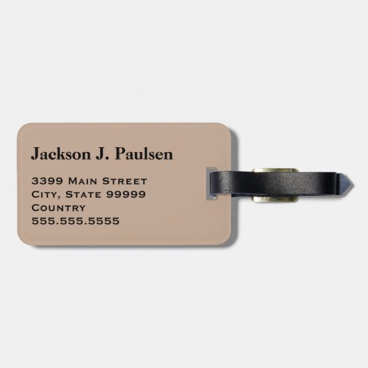 Monogram Wüste Militärische Camouflage Camouflage Gepäckanhänger (Rückseite horizontal)