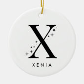 Monogram X Celestie Name Keramik Ornament (Vorne)