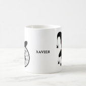 Monogram X Halloween Hexenspinnen Dein Name Kaffeetasse (Mittel)