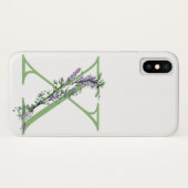 Monogram X Lavendel Eucalyptus Case-Mate iPhone Hülle (Rückseite (Horizontal))