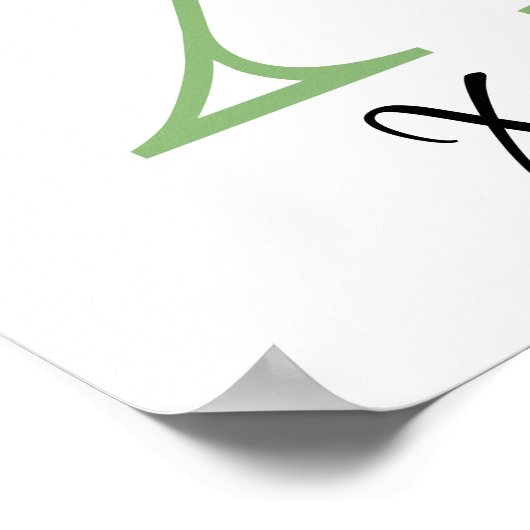 Monogram X Lavendel Eucalyptus Poster Kinderzimmer (Ecke)