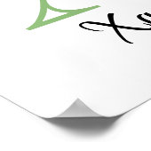 Monogram X Lavendel Eucalyptus Poster Kinderzimmer (Ecke)