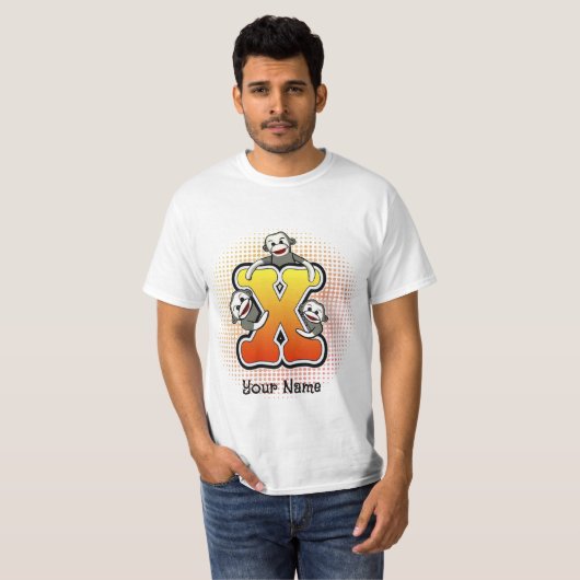 Monogram X Socken Monkey T-Shirt (Vorne ganz)