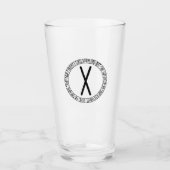 Monogram X - Viking Style - Pint Glass Glas (Vorderseite)