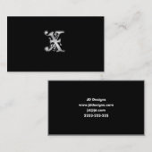 Monogram X-Visitenkarten Visitenkarte (Vorne/Hinten)