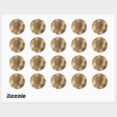 Monogram Y Bronze Wedding Invitation Holiday Runder Aufkleber (Blatt)