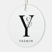 Monogram Y Celestie Name Keramik Ornament (Links)