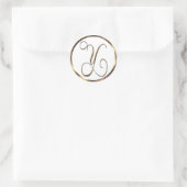Monogram Y Imitate Bronze Runder Aufkleber (Tasche)