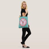 Monogram Y Letter with Peony Blume Image Toag Tasche (Am Model)
