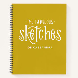 Monogram Yellow Artist Sketchbook Notizblock