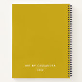 Monogram Yellow Artist Sketchbook Notizblock (Rückseite)