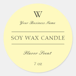 Monogram Yellow Candle Wellness-Center Product Lab Runder Aufkleber