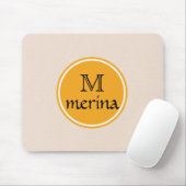 Monogram Yellow Gold Circle Mousepad (Mit Mouse)