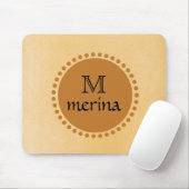 Monogram Yellow Gold Circle Mousepad (Mit Mouse)
