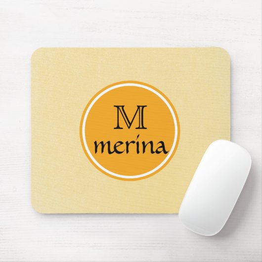 Monogram Yellow Gold Circle Mousepad (Mit Mouse)