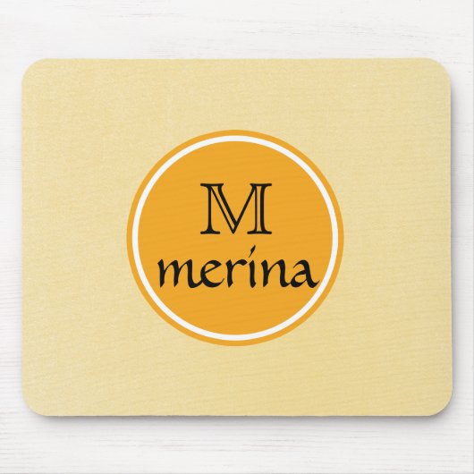 Monogram Yellow Gold Circle Mousepad (Vorne)