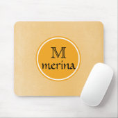 Monogram Yellow Gold Circle Mousepad (Mit Mouse)