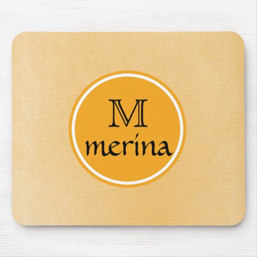 Monogram Yellow Gold Circle Mousepad (Vorne)