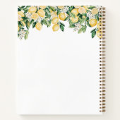 Monogram Yellow Lemon Tree Family Rezept Book Notizblock (Rückseite)