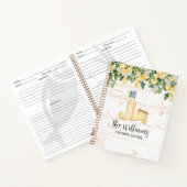 Monogram Yellow Lemon Tree White Wood Recipe Book Notizblock (Innenseite)