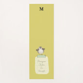 Monogram Yellow Niedlich Bird Custom Focus Erinner Yogamatte (Vorderseite)