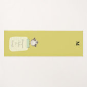 Monogram Yellow Niedlich Bird Custom Focus Erinner Yogamatte (Vorderseite (Horizontal))