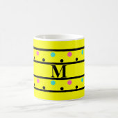 Monogram Yellow Polka Dots Kaffeetasse (Mittel)