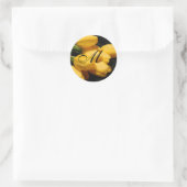 Monogram Yellow Tulip Wedger Sticker Siegel (Tasche)