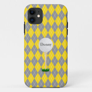 Monogram Yellow White Raute iPhone 5 Case