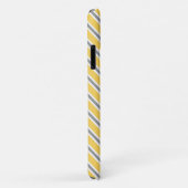 Monogram Yellow White Stripe Muster Case-Mate iPhone Hülle (Hinten/Rechts)
