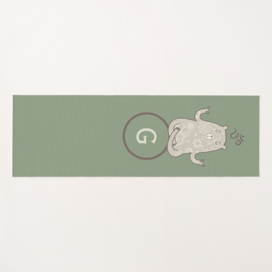 Monogram Yoga Bear Yogamatte (Vorderseite (Horizontal))