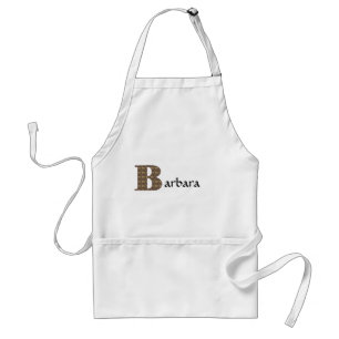 Monogram Your Name B Elegante Floral Schürze