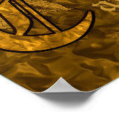 Monogram Your name Initial C Gold Peony Poster (Ecke)